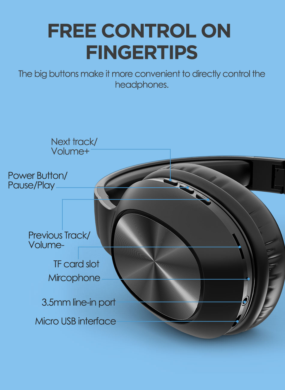 Bluetooth Headphones with Microphone