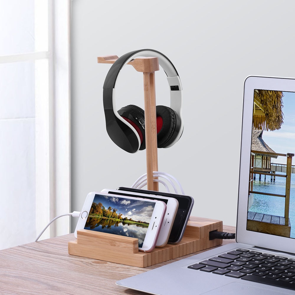 Light Weight Wooden Headphone Holder Stand