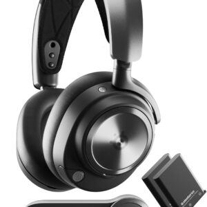 SteelSeries Arctis Nova Pro Wireless Xbox Multi-System Gaming Headset - Premium Hi-Fi Drivers - Active Noise Cancellation Infinity Power System - Stealth Mic - Xbox, PC, PS5, PS4, Switch, Mobile